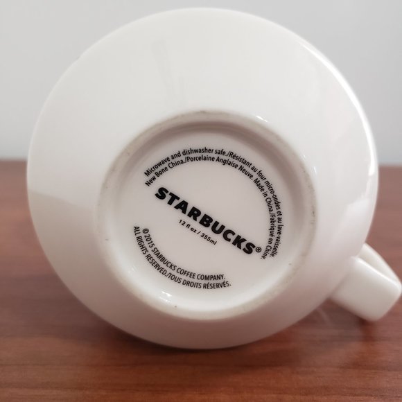 Starbucks Mug 2015 Collectable Coffee New Bone China Paint Design White NWOT - Picture 6 of 6